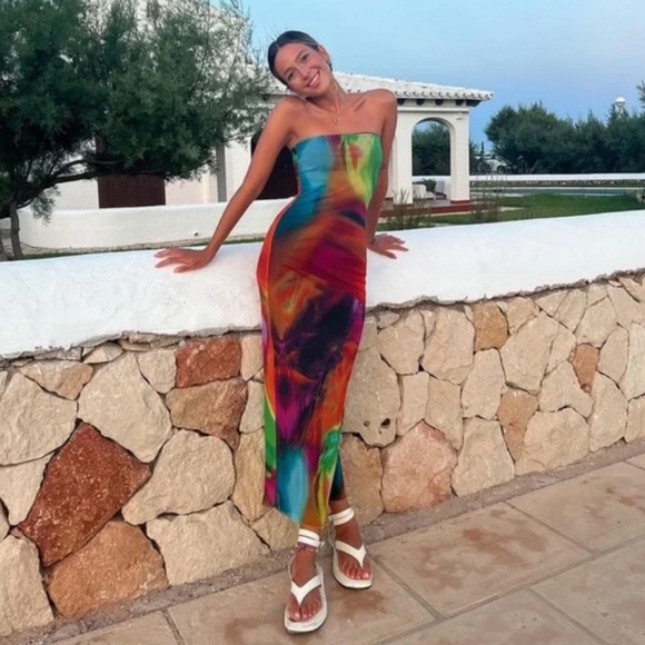 Zara PRINTED TULLE DRESS - Picture 16 of 16